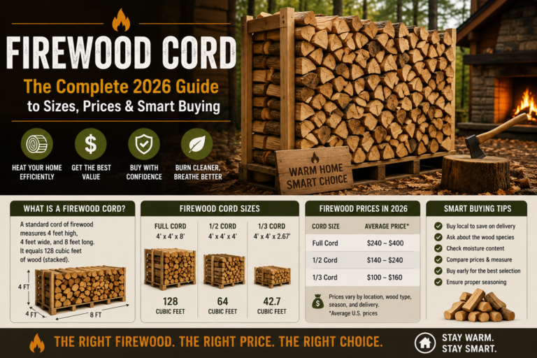 Firewood Cord: The Complete 2026 Guide to Sizes, Prices & Smart Buyingfirewood cord