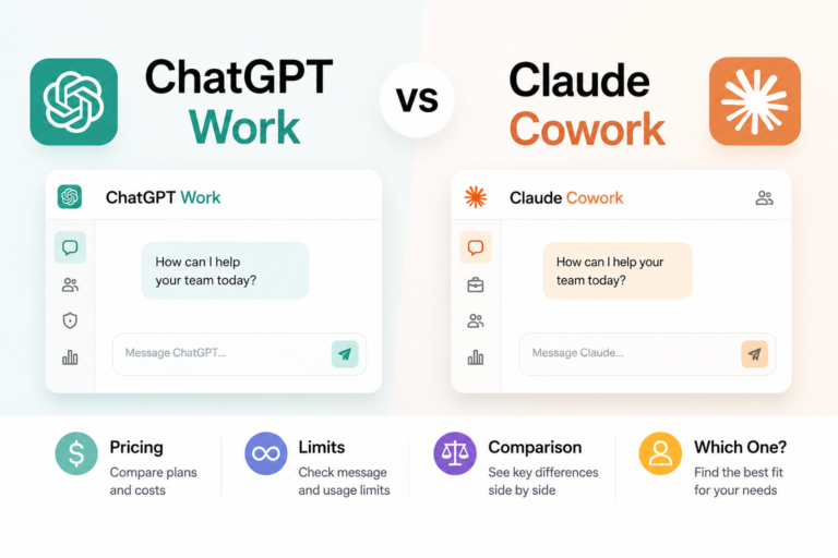 ChatGPT Work vs Claude Cowork: Pricing, Limits, and Which One to Choose
