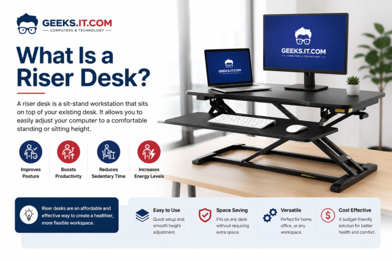 A riser desk