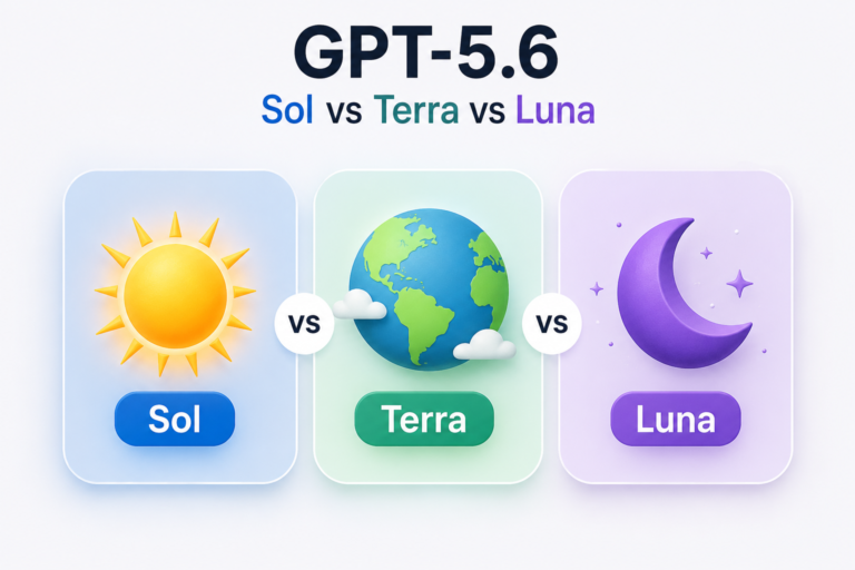 GPT-5.6 Sol vs Terra vs Luna: Specs, Pricing, and Which One to Use